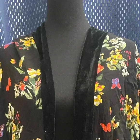 INC INTERNATIONAL CONCEPTS - Black or Blue Floral Print Kimono / Cardigan l NWT - Picture 1 of 6
